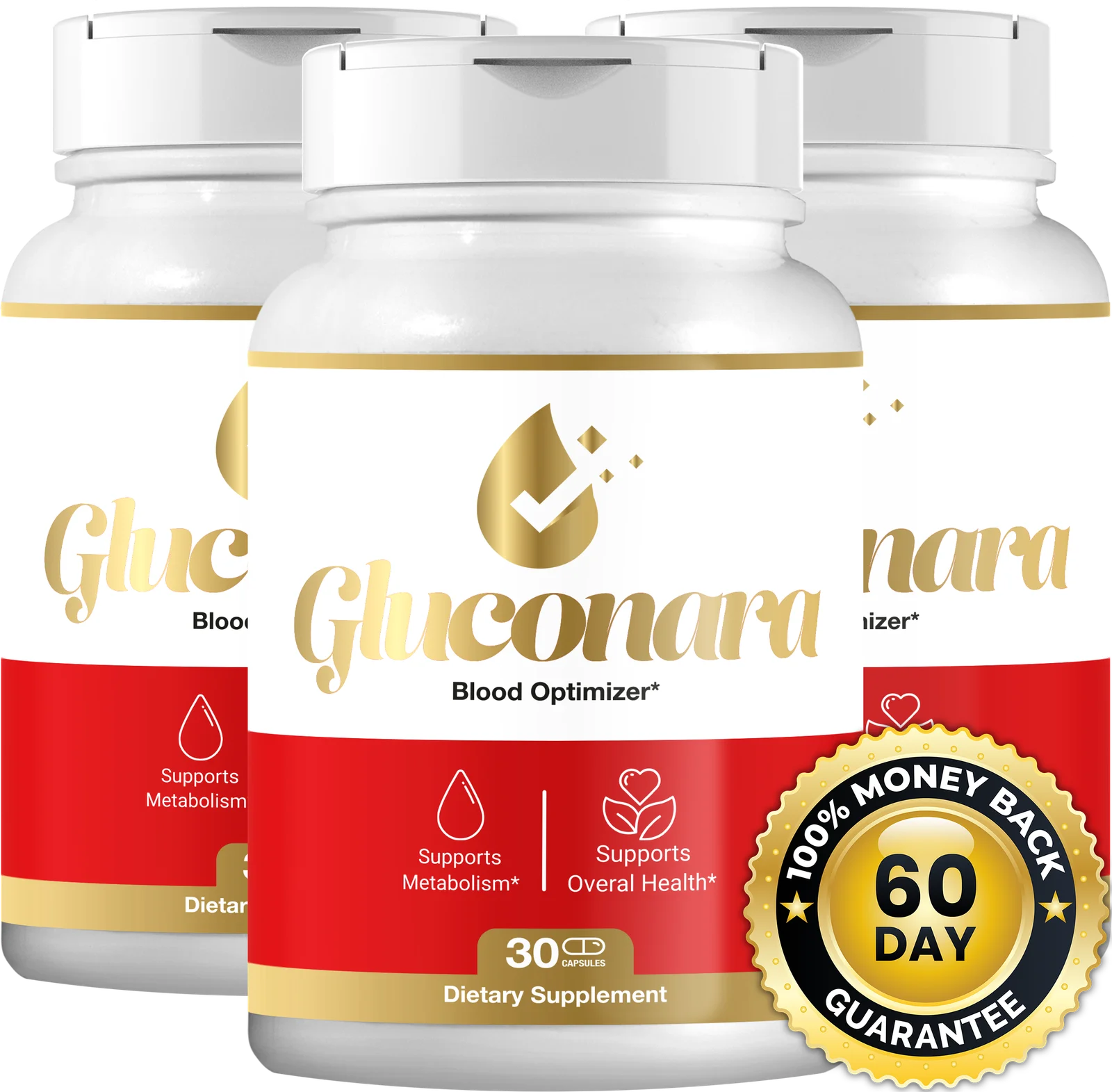 GlucoNara 3 bottle package, 90-day supply