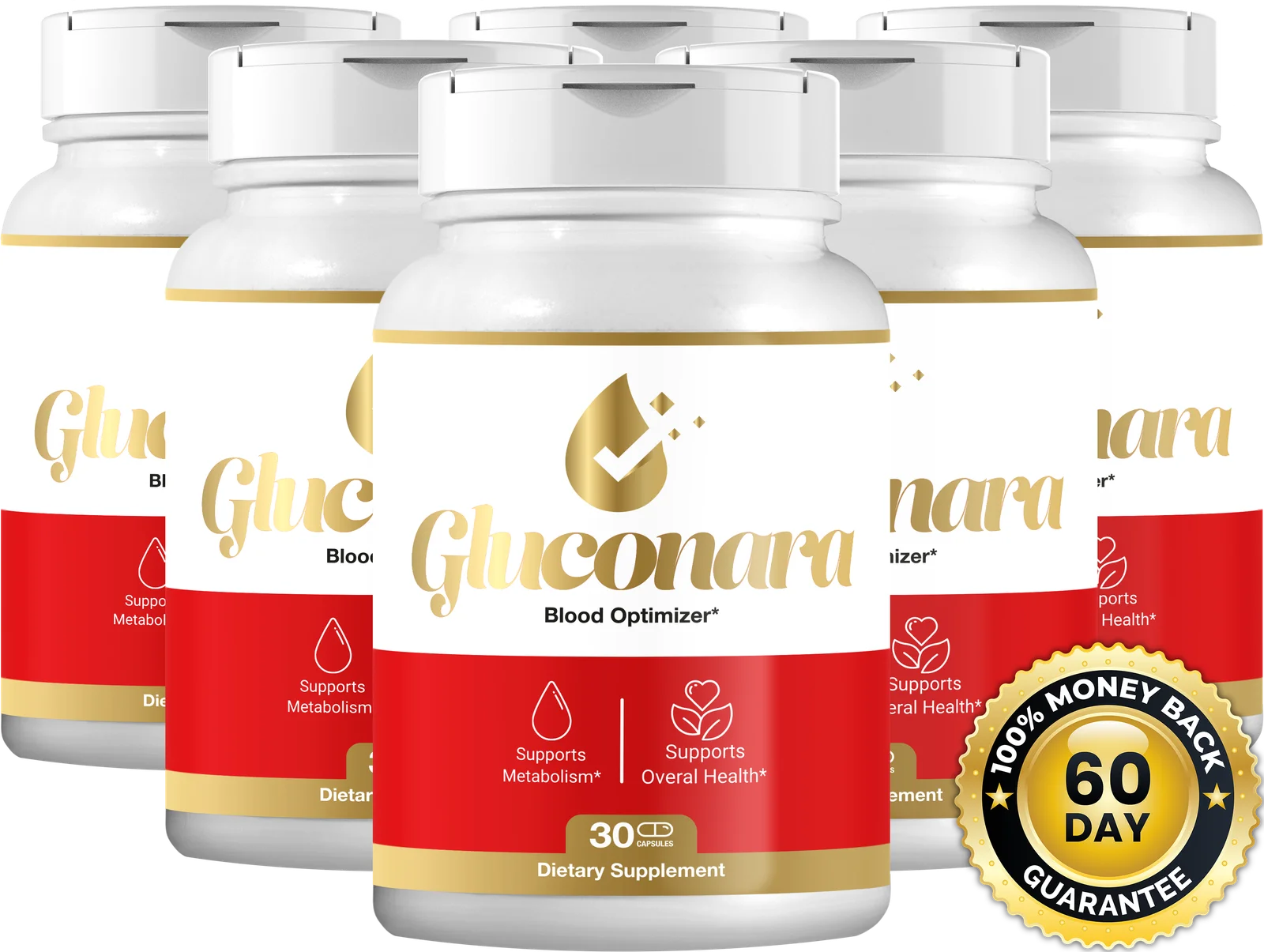 GlucoNara 6 bottle package, 180-day supply